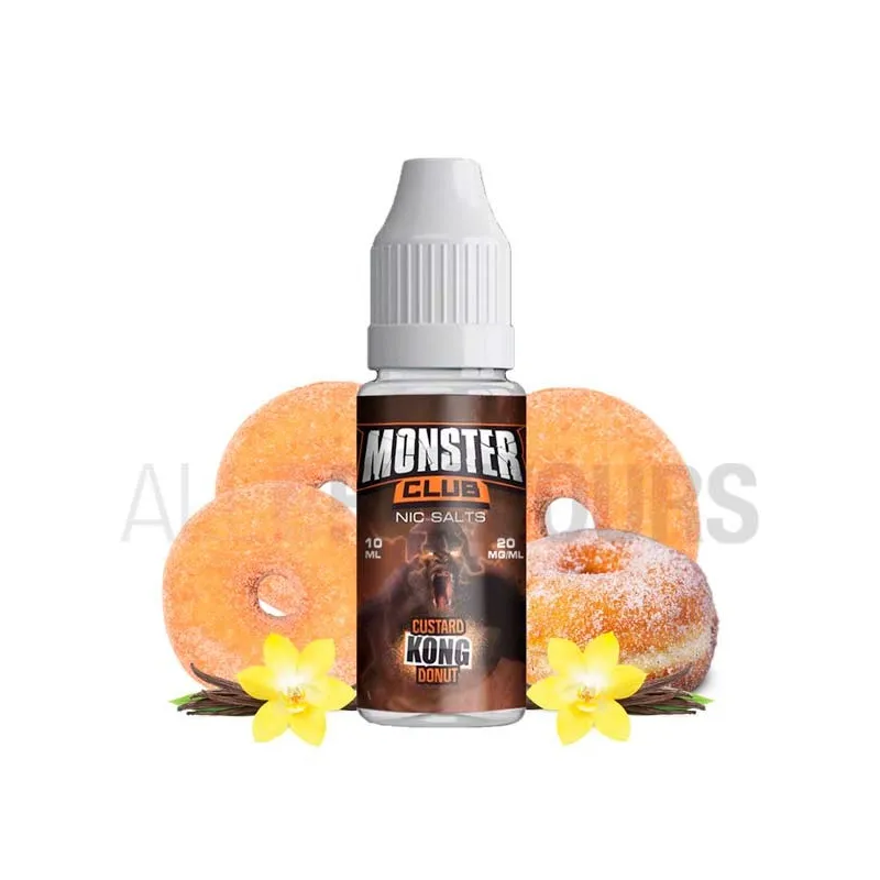 líquido sales con sabor a donut con crema Custard Kong Donut 10 ml 10/20 mg Monster líquido sales con sabor a donut con crema Custard Kong Donut 10 ml 10/20 mg Monster