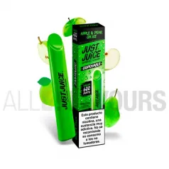 Vaper desechable apple pear 20 mg nicotina just juice 600 caladas