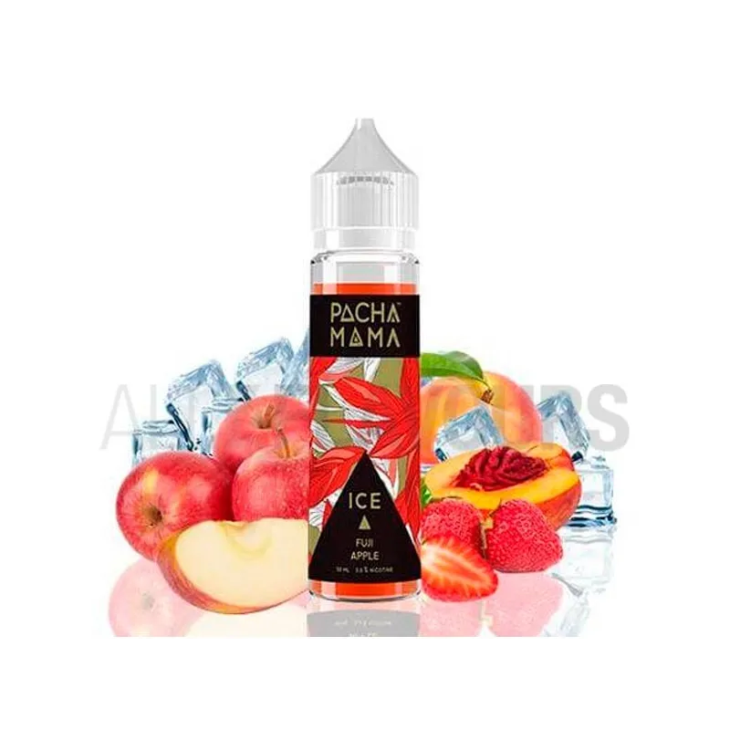 líquido vapeo sin nicotina sabor frutal Fuji Apple Ice 50 ml Pachamama líquido vapeo sin nicotina sabor frutal Fuji Apple Ice 50 ml Pachamama