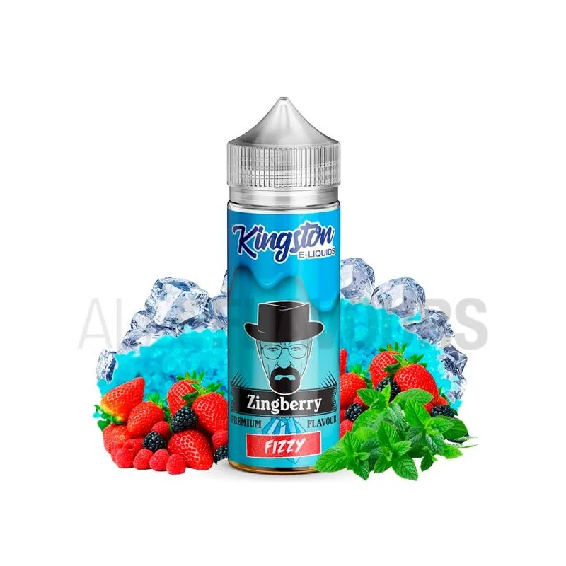 Líquido vapeo sin nicotina Zingberry Fizzy 100 ml Kingston Eliquid con sabor a frutos del bosque Líquido vapeo sin nicotina Zingberry Fizzy 100 ml Kingston Eliquid con sabor a frutos del bosque