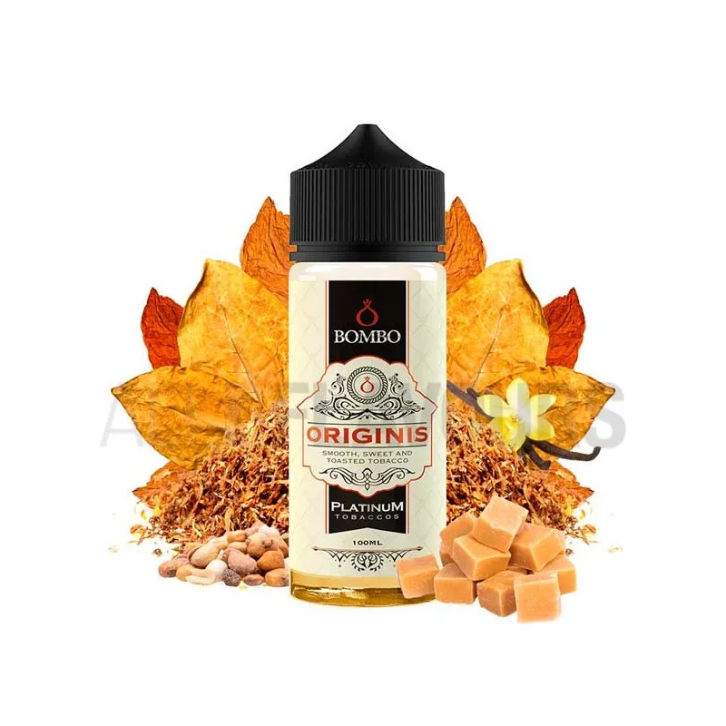 Líquido vaper sin nicotina Origins bombo sabor tabaco RY4 caramelo Líquido vaper sin nicotina Origins bombo sabor tabaco RY4 caramelo