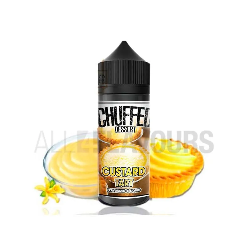 Delicioso líquido de vapeo con sabor a tartaleta rellena de crema pastelera.