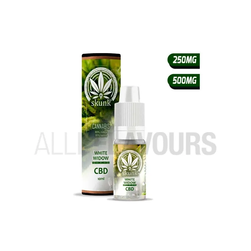 Líquido vapeo CBD White Widow 10 ml de la marca Skunk. Variedad indica y sativa. Líquido vapeo CBD White Widow 10 ml de la marca Skunk. Variedad indica y sativa.