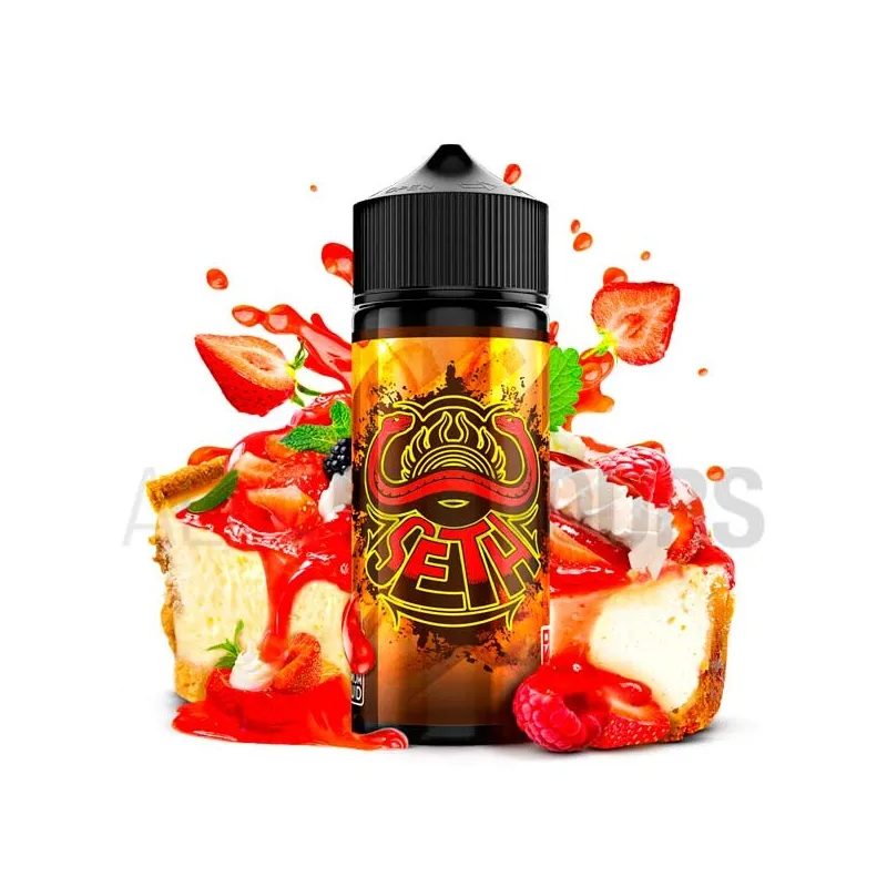Seth es un líquido de vapeo de tarta de queso con fresas de la marca Oil4vap Seth es un líquido de vapeo de tarta de queso con fresas de la marca Oil4vap