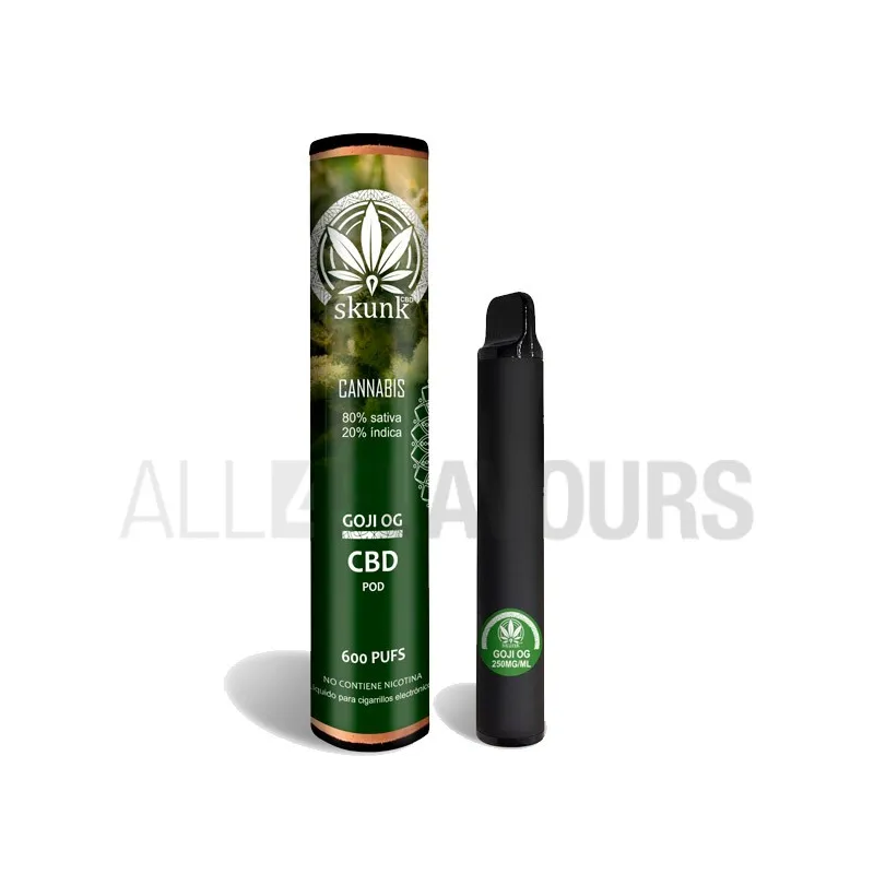 Pod desechable CBD Goji Og con terpenos natuales de 250 mg y 600 caladas Pod desechable CBD Goji Og con terpenos natuales de 250 mg y 600 caladas