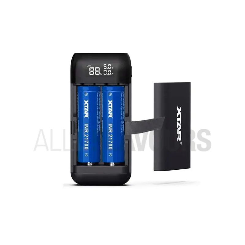 Cargador power bank de la marca Xtar para cargar tus baterías de vaper. Cargador power bank de la marca Xtar para cargar tus baterías de vaper.
