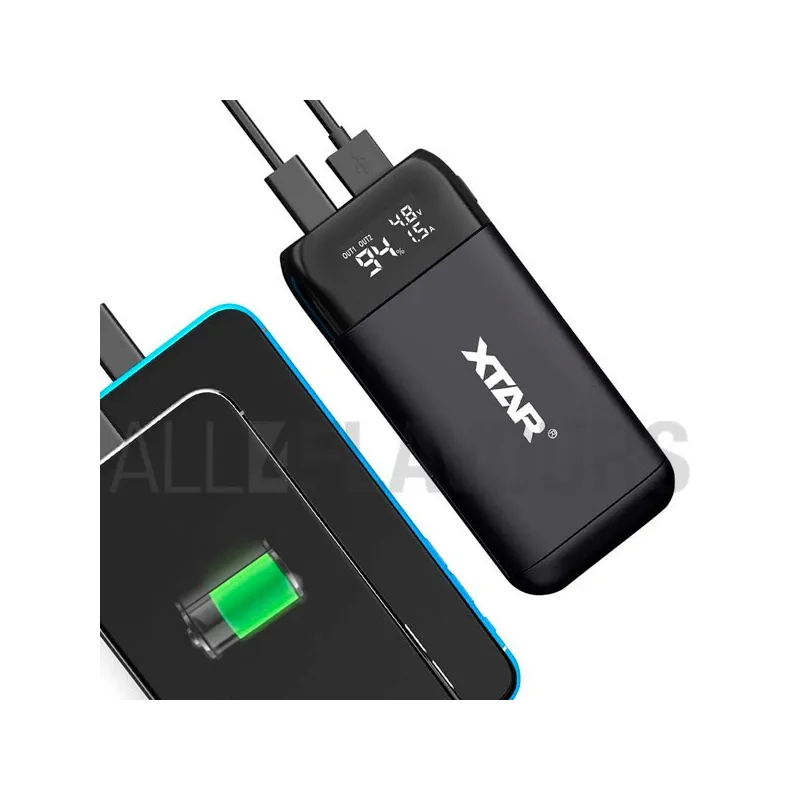 Imagen frontal cargador power bank Xtar PB2s