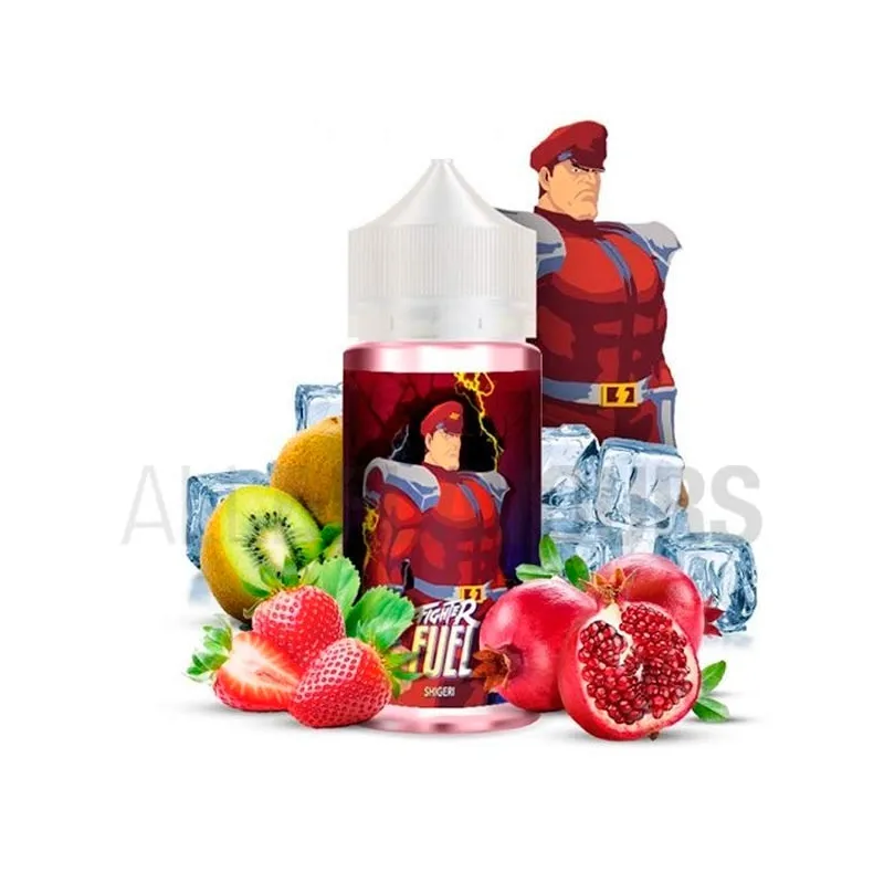 Líquido vaper económico Fuel 100 ml sabor de la granada, kiwi y fresas con efecto frío