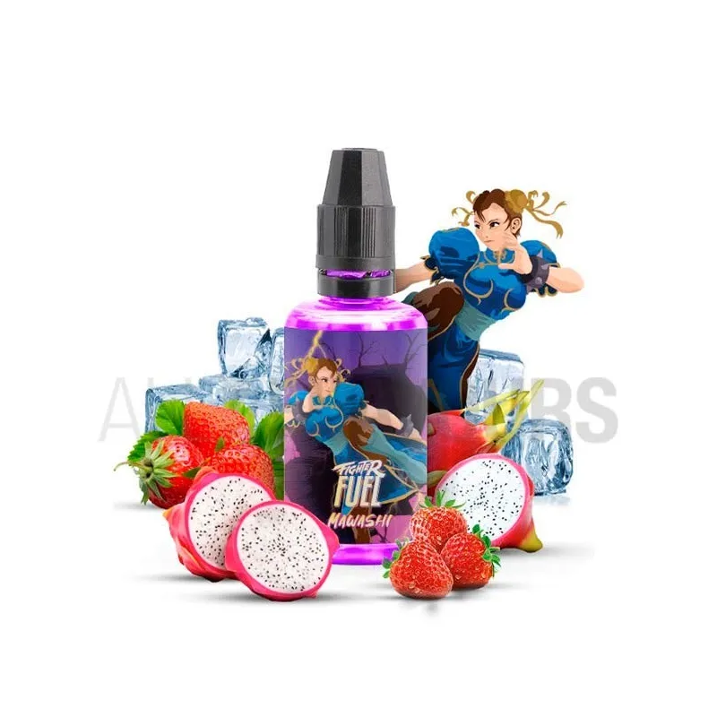 Aroma vapeo Mawashi marca Fuel 30 ml con sabor a fruta del dragón y fresas con efecto frío Aroma vapeo Mawashi marca Fuel 30 ml con sabor a fruta del dragón y fresas con efecto frío