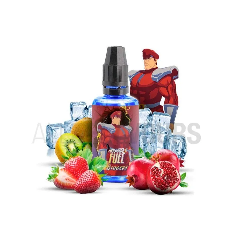 Aroma vapeo Shigeri marca Fuel 30 ml con sabor a fresas, wiki y granada con efecto frío Aroma vapeo Shigeri marca Fuel 30 ml con sabor a fresas, wiki y granada con efecto frío