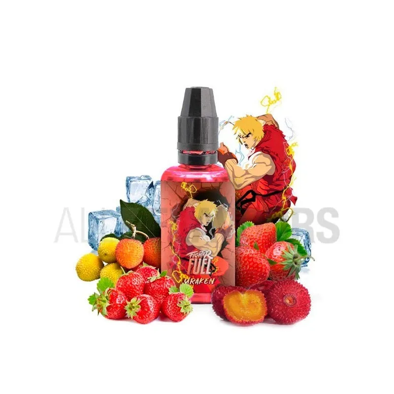 Aroma vapeo Uraken marca Fuel 30 ml con sabor a lichi y fresas con efecto frío Aroma vapeo Uraken marca Fuel 30 ml con sabor a lichi y fresas con efecto frío