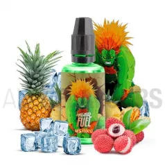 Aroma vapeo Ushiro marca Fuel 30 ml con sabor a lichi y piña con efecto frío