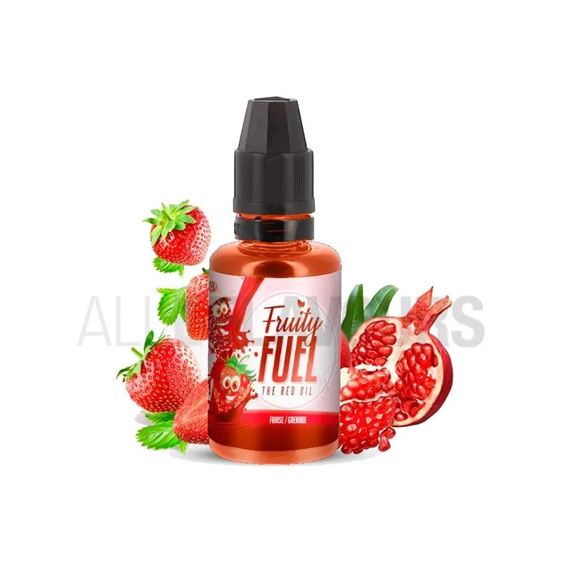 Aroma vapeo Red Oil marca Fuel 30 ml con sabor a fresas con granada Aroma vapeo Red Oil marca Fuel 30 ml con sabor a fresas con granada