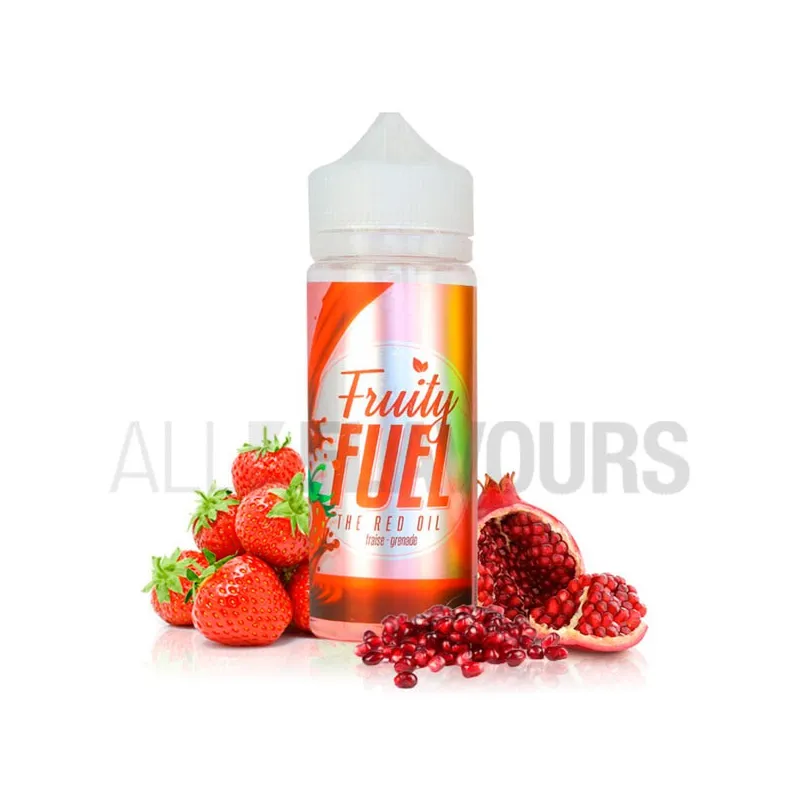 Líquido vaper sin nicotina económico Fruty Fuel 100 ml sabor granada y fresas Líquido vaper sin nicotina económico Fruty Fuel 100 ml sabor granada y fresas