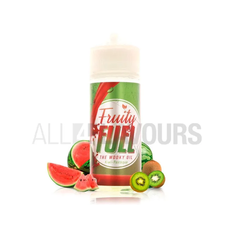 Líquido vaper sin nicotina económico Fruty Fuel 100 ml sabor sandía y kiwi Líquido vaper sin nicotina económico Fruty Fuel 100 ml sabor sandía y kiwi