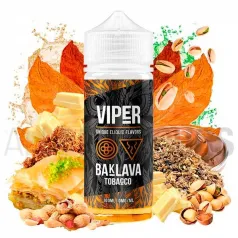 Líquido vapeo Baklava Tobaco 100 ml sabor tabaco, dulce con crema de chocolate y pistacho sin nicotina Viper Eliquid