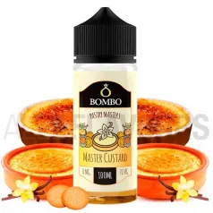 líquido de vapeo sin nicotina  sabor a natillas con galleta Master Custard 100ml Bombo