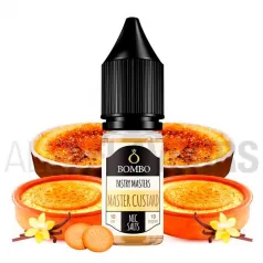 Líquido sales de nicotina Master Custard Bombo con diferentes graduaciones y sabor a natillas con galleta.