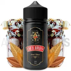 Líquido vaper Delirioo sin nicotina 100 ml con sabor a tabaco, coco plátano dulce