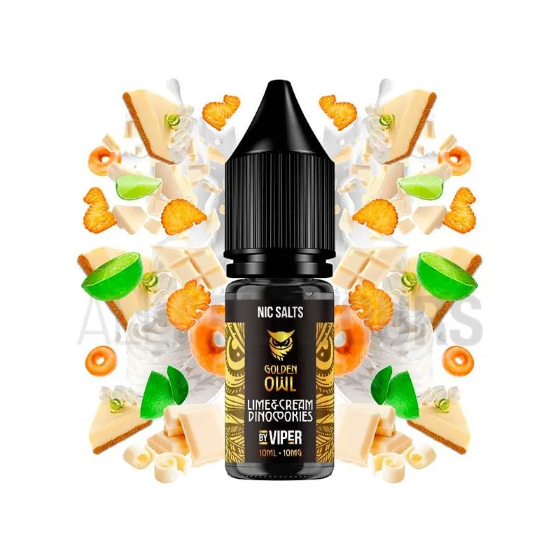 Líquido sales de nicotina con sabor tarta de lima con crema Golden Owl 10 ml 10/20 MG Viper Líquido sales de nicotina con sabor tarta de lima con crema Golden Owl 10 ml 10/20 MG Viper