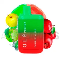 Pod desechable con nicotina sabor manzana Pod Desechable Double Apple 20mg Olé Pocket Bud Vape