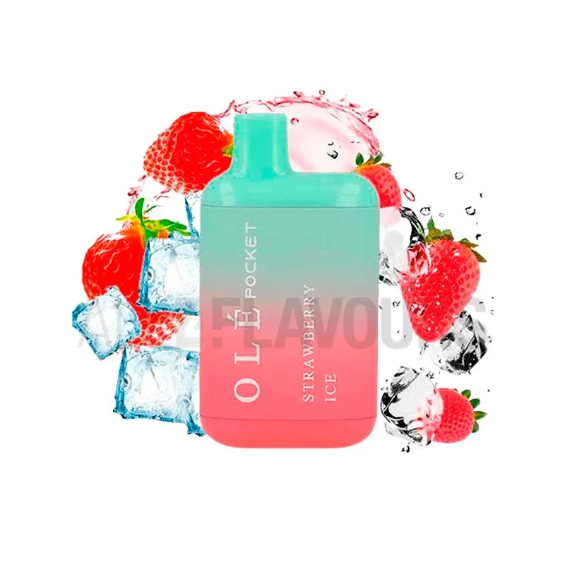 Pod desechable con nicotina sabor fresa fresca Pod Desechable Strawberry Ice 20mg Olé Pocket Bud Vape Pod desechable con nicotina sabor fresa fresca Pod Desechable Strawberry Ice 20mg Olé Pocket Bud Vape