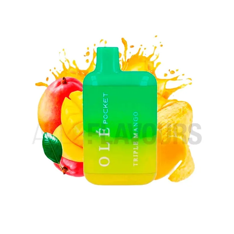 Pod desechable con nicotina sabor mango Pod Desechable Triple Mango 20mg Olé Pocket Bud Vape Pod desechable con nicotina sabor mango Pod Desechable Triple Mango 20mg Olé Pocket Bud Vape