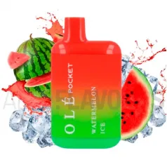Pod desechable con nicotina sabor sandía Pod Desechable Watermelon Ice 20mg Olé Pocket Bud Vape