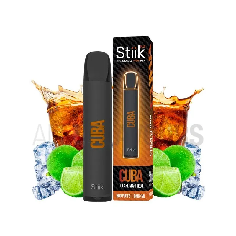 Pod desechable con nicotina sabor a bebida de cola con lima Pod Desechable Cuba Stiik Plus Pod desechable con nicotina sabor a bebida de cola con lima Pod Desechable Cuba Stiik Plus