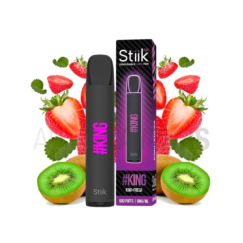 Pod desechable con nicotina sabor a fresas con kiwi Pod Desechable King Stiik Plus Pod desechable con nicotina sabor a fresas con kiwi Pod Desechable King Stiik Plus