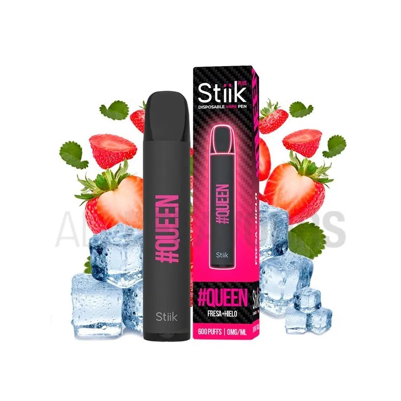 Pod desechable con nicotina sabor a fresas frescas Pod Desechable Queen Stiik Plus Pod desechable con nicotina sabor a fresas frescas Pod Desechable Queen Stiik Plus