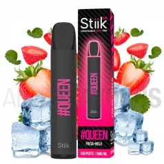 Pod desechable con nicotina sabor a fresas frescas Pod Desechable Queen Stiik Plus