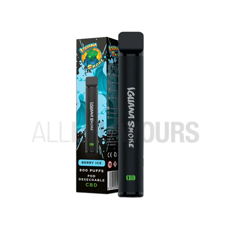Pod desechable CBD Berry Ice Iguana Smokes con sabor a frutos del bosque con un toque helado Pod desechable CBD Berry Ice Iguana Smokes con sabor a frutos del bosque con un toque helado