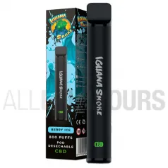Pod desechable CBD Berry Ice Iguana Smokes con sabor a frutos del bosque con un toque helado