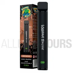 Pod desechable CBD Brownie Iguana Smokes con sabor a delicioso pastel de chocolate