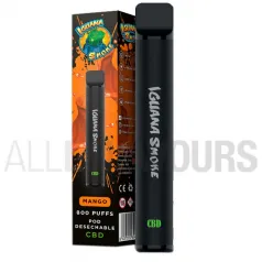 Pod desechable CBD Mango Iguana Smokes con sabor a mangos dulces y cremosos