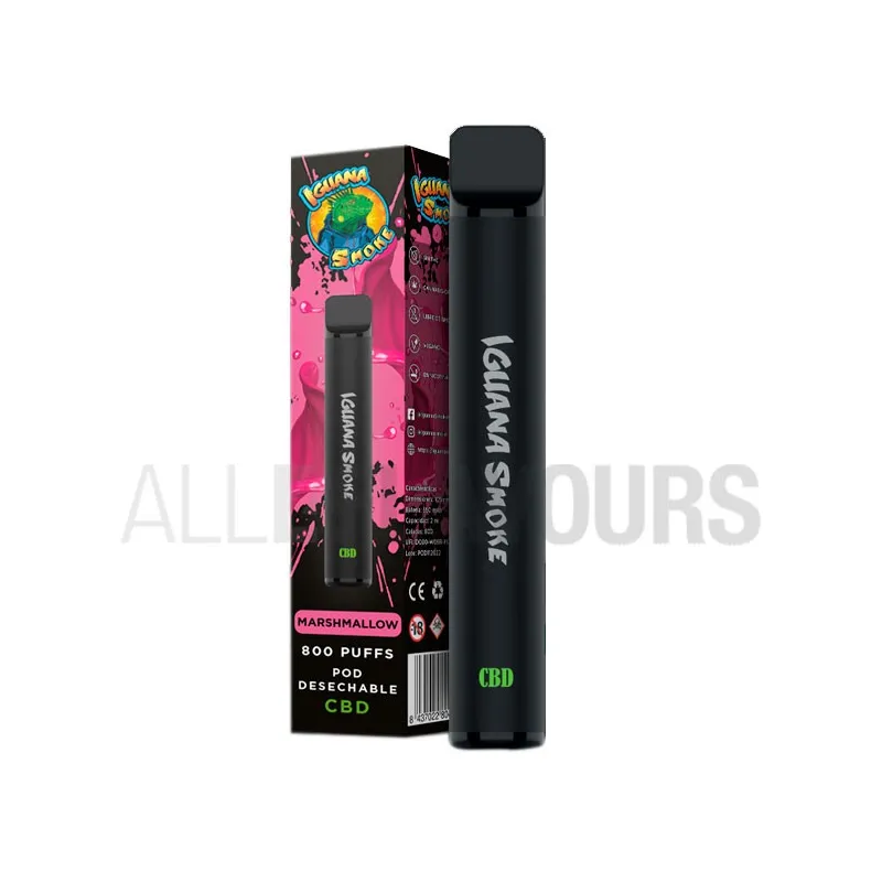 Pod desechable CBD Marsmallow Iguana Smokes con sabor a malvavisco Pod desechable CBD Marsmallow Iguana Smokes con sabor a malvavisco
