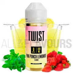 líquido de vapeo sin nicotina  Pink Lemonade 100ml Twist Eliquid sabor a limonada con fresas