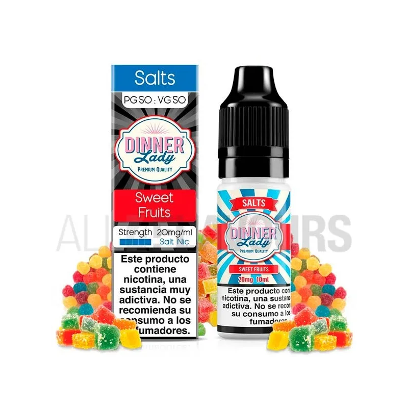 Sales de nicotina Sweet Fruits Dinner Lady con sabor a caramelos Sales de nicotina Sweet Fruits Dinner Lady con sabor a caramelos