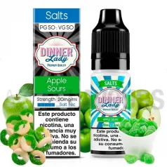 Sales de nicotina Apple Sours Dinner lady con sabor a caramelos de manzana ácida