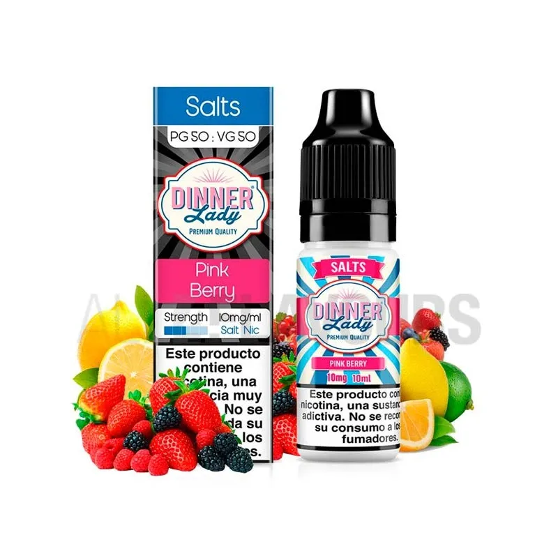 Sales de nicotina Pink Berry 10 ml 10/20 MG Dinner Lady sabor frutos de bosque y cítricos Sales de nicotina Pink Berry 10 ml 10/20 MG Dinner Lady sabor frutos de bosque y cítricos