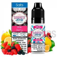 Sales de nicotina Pink Berry 10 ml 10/20 MG Dinner Lady sabor frutos de bosque y cítricos