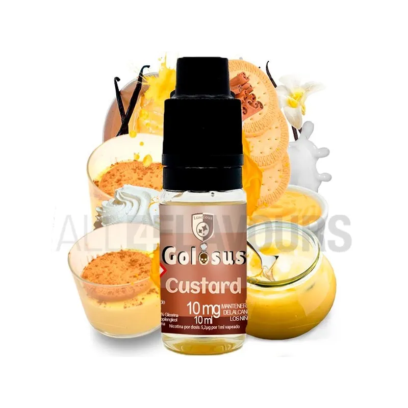 Sales de nicotina Custard 10 ml 10/20 MG Golosus sabor a crema de vainilla con galletas Sales de nicotina Custard 10 ml 10/20 MG Golosus sabor a crema de vainilla con galletas