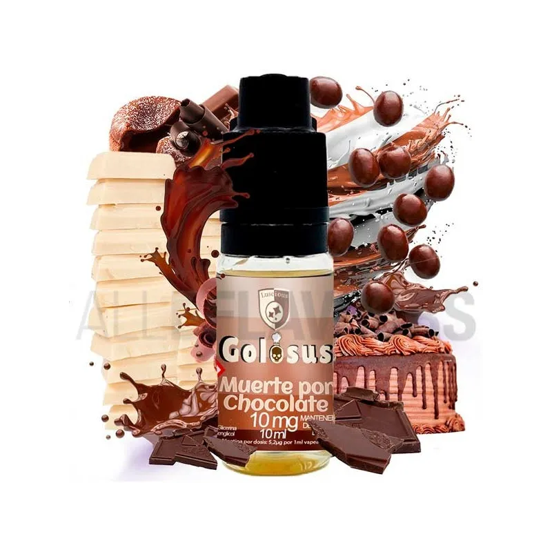 Sales de nicotina Muerte Por Chocolate 10 ml 10/20 MG Golosus sabor a pastel de chocolate blanco Sales de nicotina Muerte Por Chocolate 10 ml 10/20 MG Golosus sabor a pastel de chocolate blanco