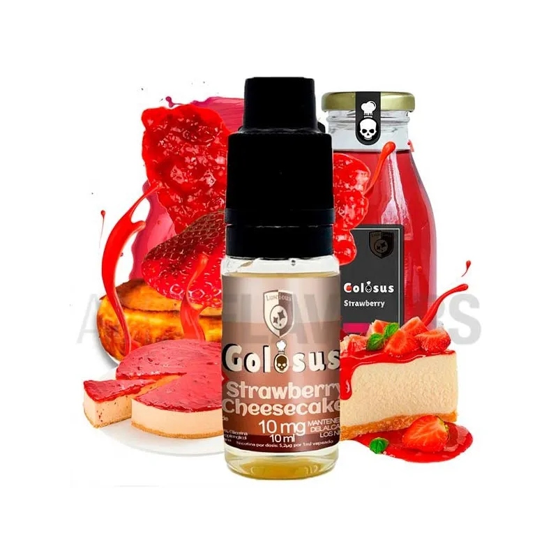 Sales de nicotina Strawberry Cheesecake 10 ml 10/20 MG Golosus sabor tarta de queso con fresas Sales de nicotina Strawberry Cheesecake 10 ml 10/20 MG Golosus sabor tarta de queso con fresas