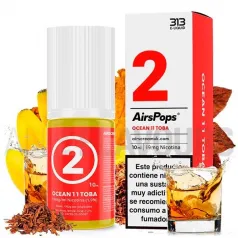 Sales de nicotina No.2 Ocean 11 Toba 10ml  10/20 MG 313 By Airscream sabor a tabaco dulce con bourbon
