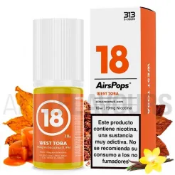 No18 West Tobacco 11 Toba 10ml 19 MG 313 By Airscream