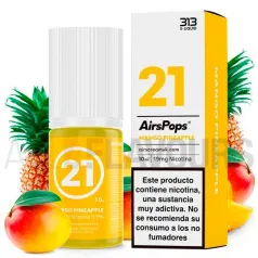 Sales de nicotina No21 Mango Pineapple 11 Toba 10ml 19 MG 313 By Airscream sabor a mango y piña