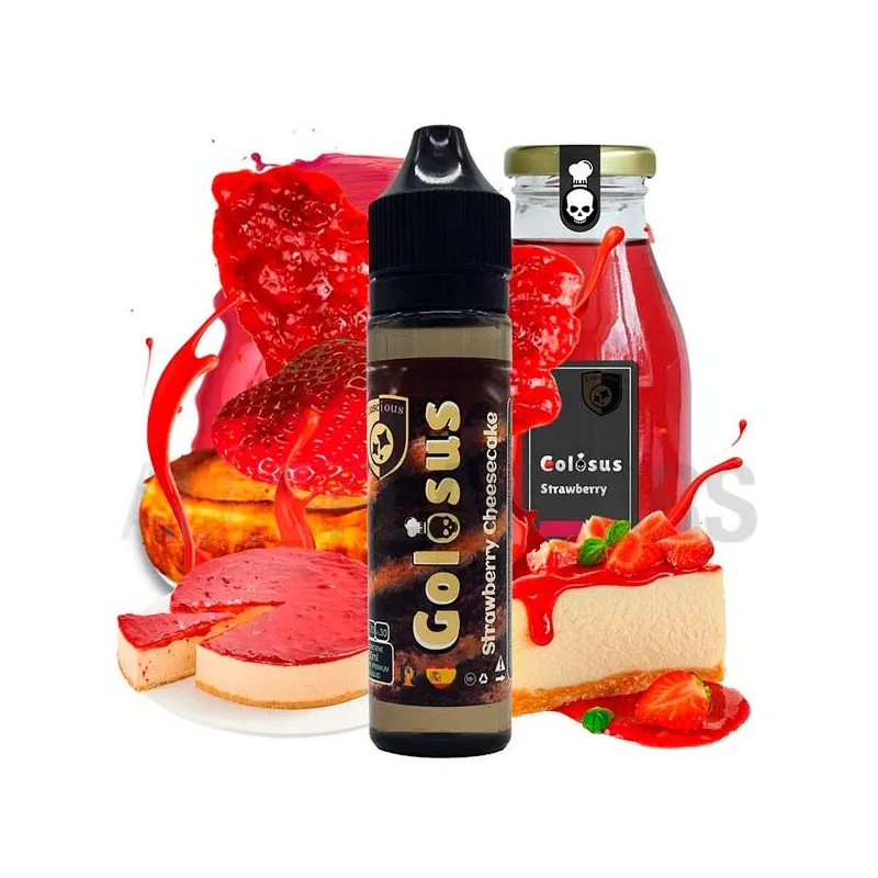 Líquido vaper sin nicotina sabor a tarta de queso con fresas, Strawberry Cheesecake 50ml Golosus Líquido vaper sin nicotina sabor a tarta de queso con fresas, Strawberry Cheesecake 50ml Golosus