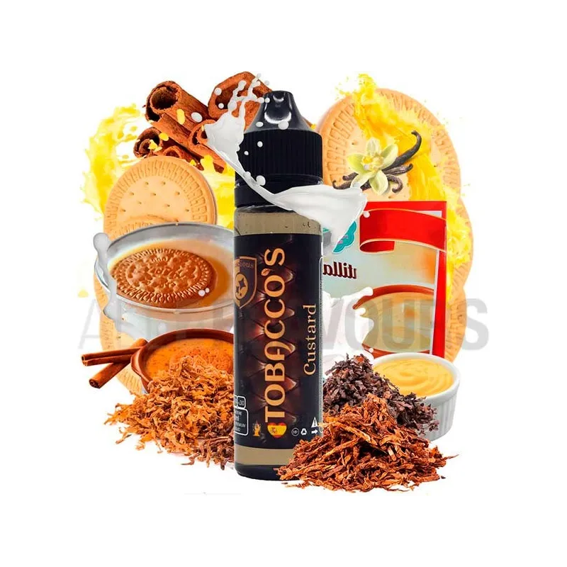 Líquido vaper sin nicotina sabor a tabaco con crema de vainilla y galletas Tobacco Custard 50ml Tobaccos Líquido vaper sin nicotina sabor a tabaco con crema de vainilla y galletas Tobacco Custard 50ml Tobaccos